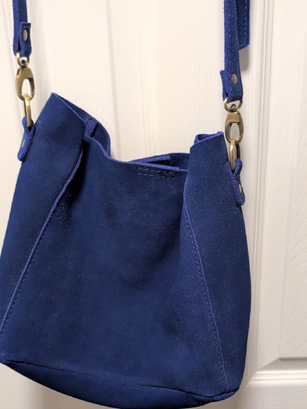 PLG Suede Butterfly Bucket Bag -Joni Blue (Not Currently Available On Site)